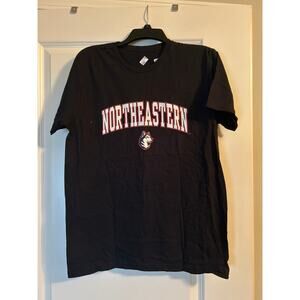 NWT Northeastern Huskies Black Short Sleeve Men's Cut T Shirt Size Medium